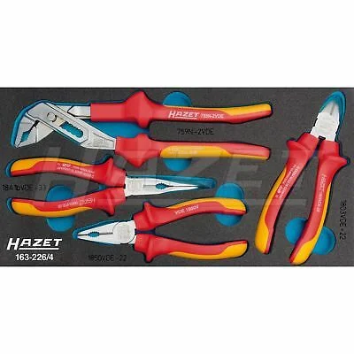 Pliers for Working with Soft and Hard Metals-Hazet 163-226/4  VDE pliers set