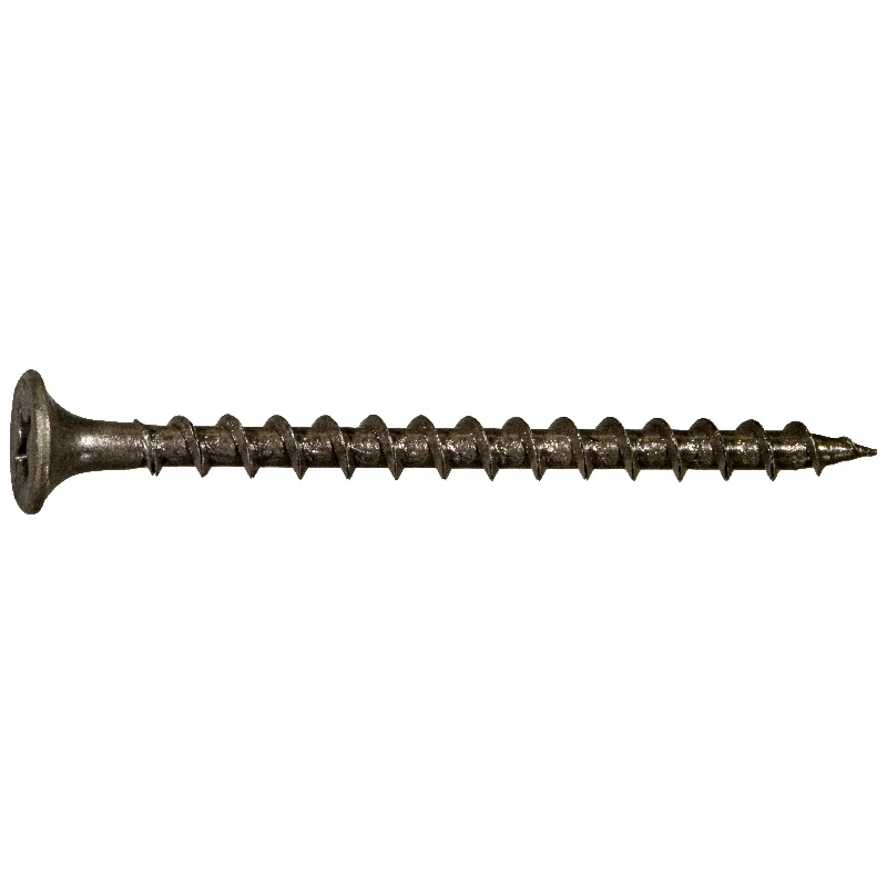 Screws for Mounting Electrical Fixtures-6 x 2" Black Phosphate Steel Coarse Thread Phillips Bugle Head Drywall Screws