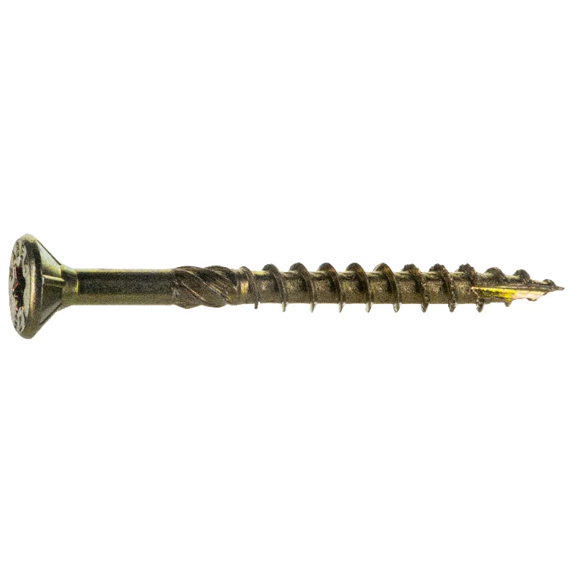 Screws for Attaching Metal Parts Together-#9 x 2" Zinc Plated Steel Star Drive Interior Nibs Bugle Head Wood Screws