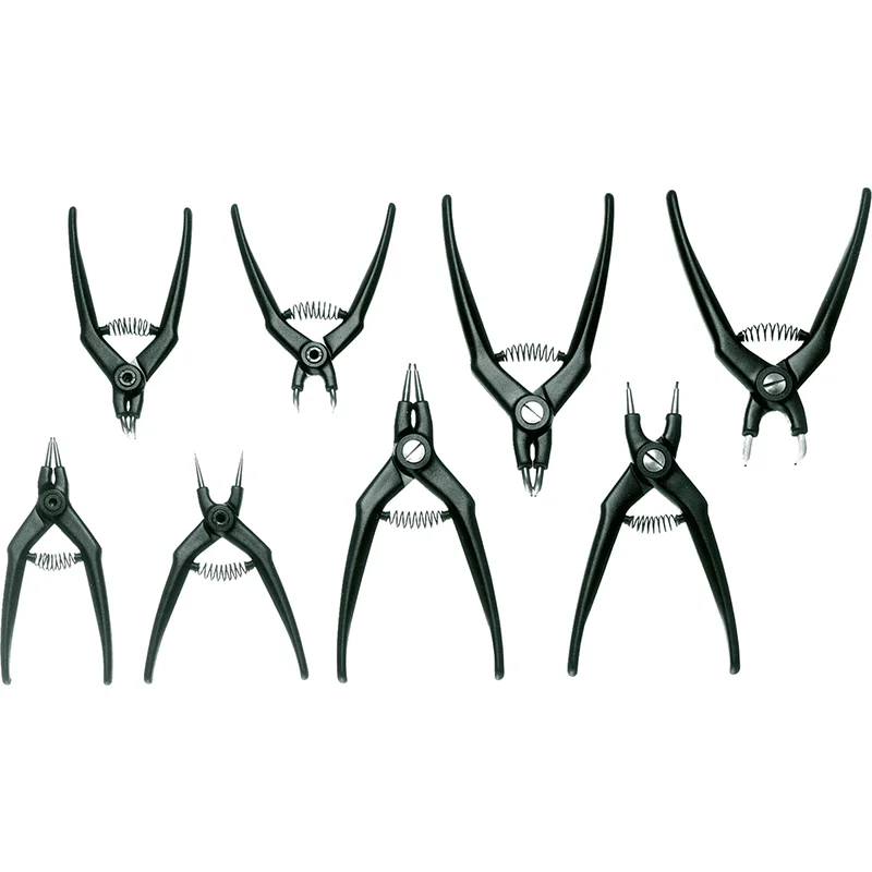 Curved Jaw Pliers for Easy Grip-Hazet 1845/8 Circlip Pliers Set, 8 Pieces