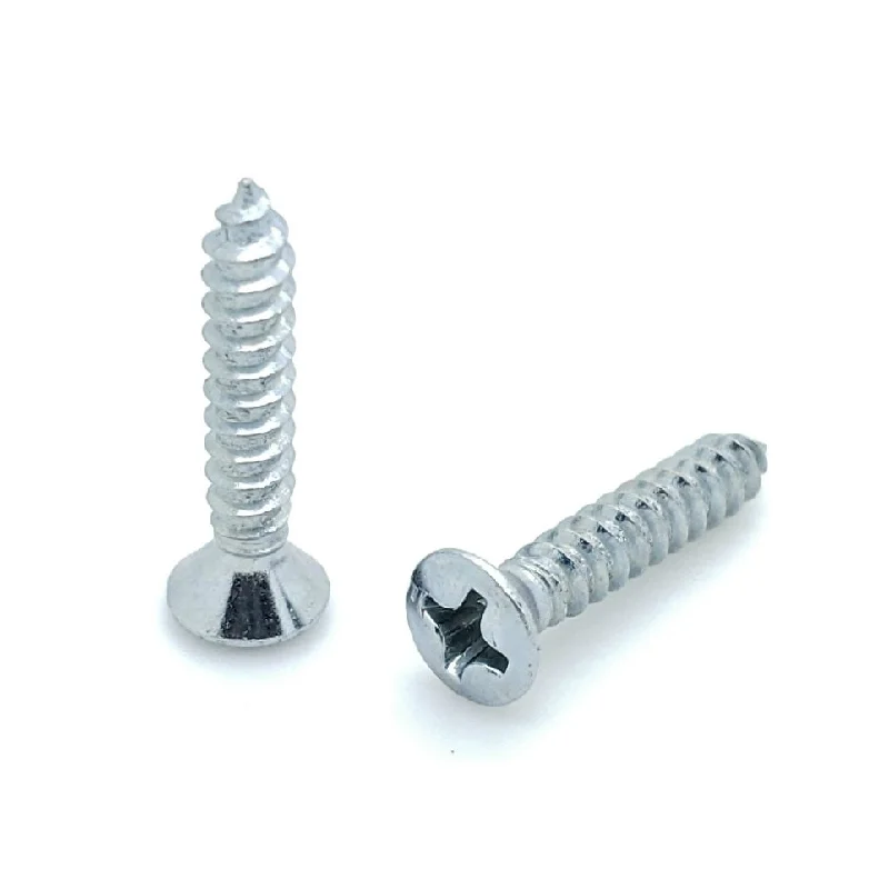 Screws for Fixing Fences and Gates-100 Qty #6 x 3/4" Oval Head Zinc Coated Phillips Head Wood Screws (BCP363)