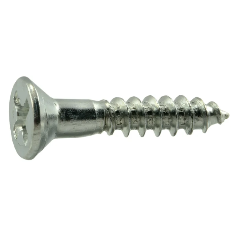 Heavy-Duty Screws for Large Construction Projects-#9 x 1" Zinc Plated Steel Phillips Flat Head Wood Screws (100 pcs)