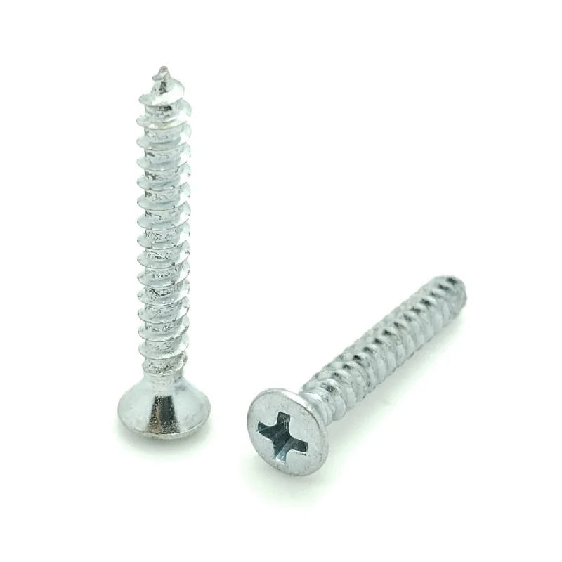 Small Screws for Electronics and Gadgets-100 Qty #8 x 1-1/4" Zinc Coated Oval Phillips Head Wood Screws (BCP262)