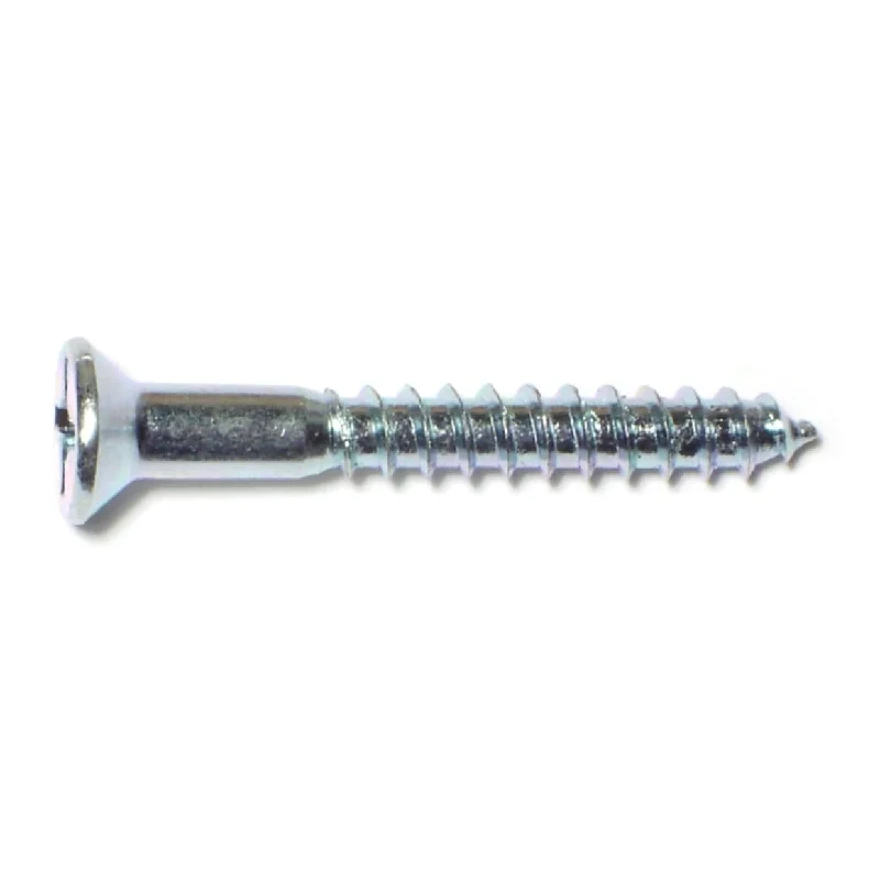 Screws for Fastening Hardware and Components-#10 x 1-1/2" Zinc Plated Steel Phillips Flat Head Wood Screws