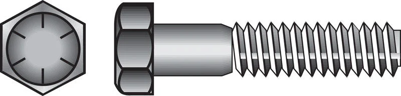 Screws with High-Grade Coating for Durability-HILLMAN 9/16 in. D X 2 in. L Heat Treated Steel Hex Head Cap Screw 25 pk