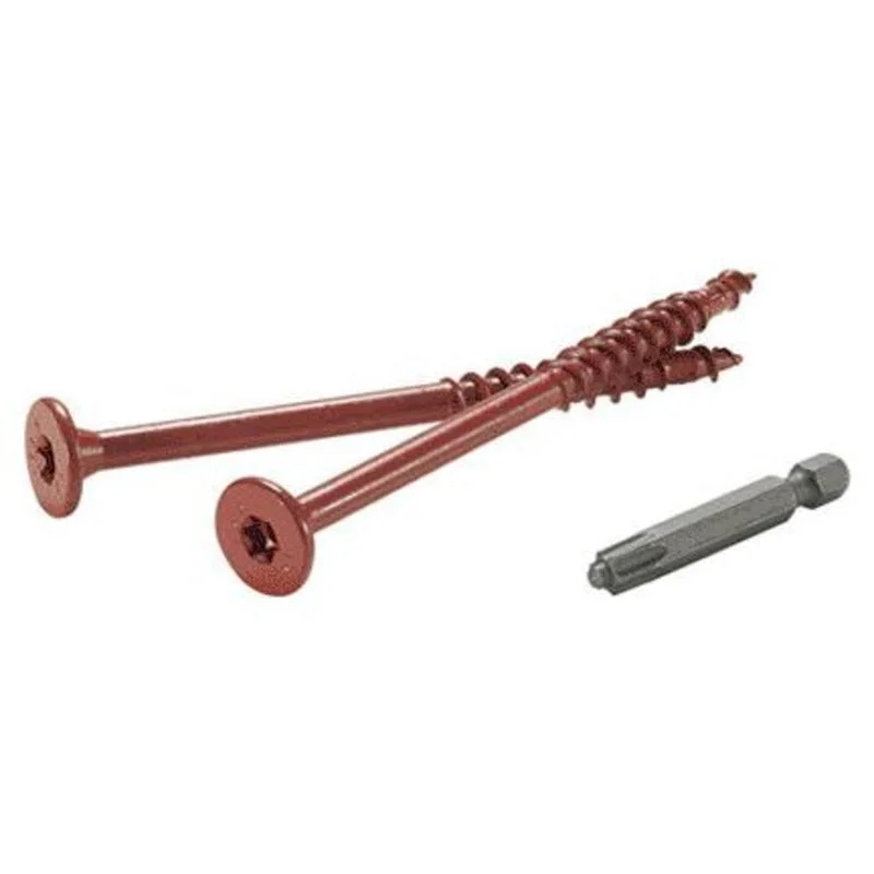 Flat-Head Screws for Even Surface Mounting-FastenMaster FlatLok No. 14 X 6 in. L Torx Ttap Epoxy Coarse Wood Screws 250 pk