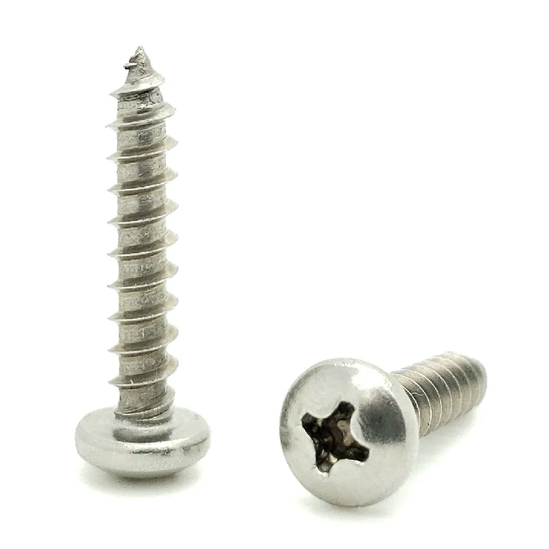 High-Strength Screws for Industrial Applications-100 Qty #10 x 1" 304 Stainless Steel Phillips Pan Head Wood Screws (BCP851)