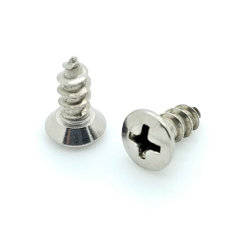 Small Screws for Precision Engineering-200 Qty #10 x 1/2" Oval Head 304 Stainless Phillips Head Wood Screws (BCP703)