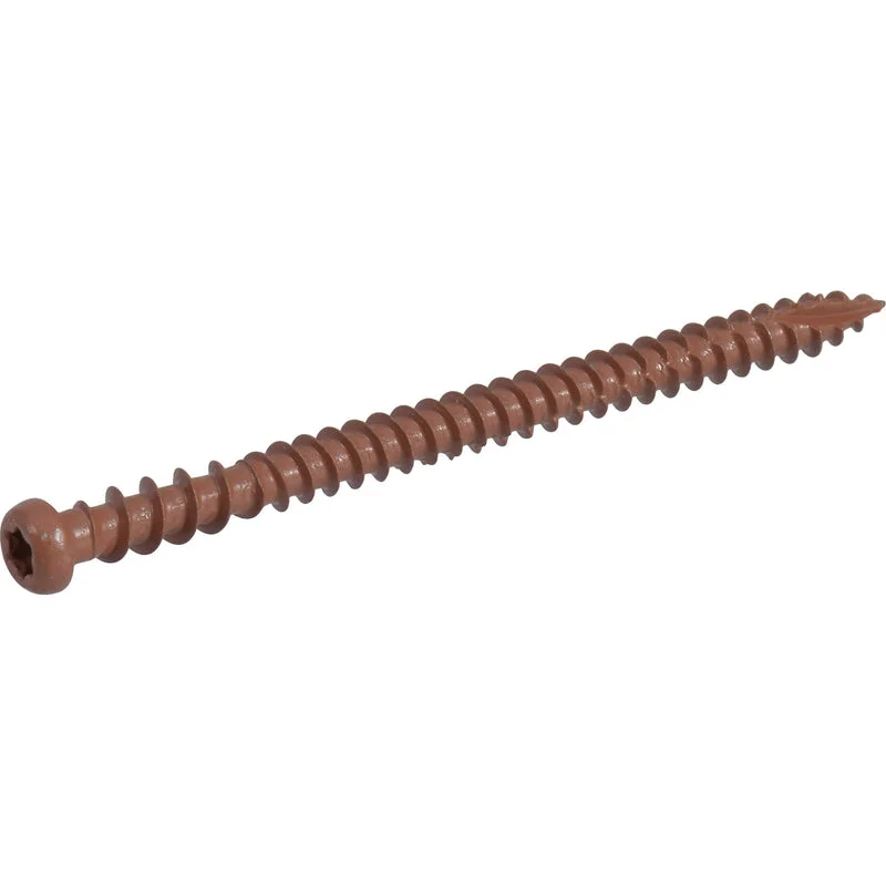 Screws for Fastening Pipe Fittings and Clamps-Deck Plus No. 10  x 2-1/2 in. L Star Flat Head Composite Deck Screws 5 lb.