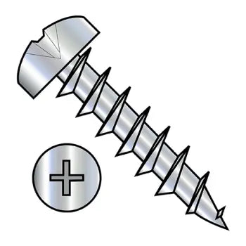 Outdoor Screws for Weatherproof Applications-JFAST 1008DPPD - 10-9X1/2  Phillips Pan Deep Thread Wood Screw Full Thread Zinc Bake, Case Quantity: 
7,000