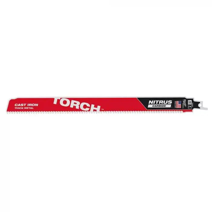 Large-Diameter Saw Blades for Cutting Wood Beams-Milwaukee 48-00-5263 12" 7TPI The TORCH™ for CAST IRON with NITRUS CARBIDE™ 1PK