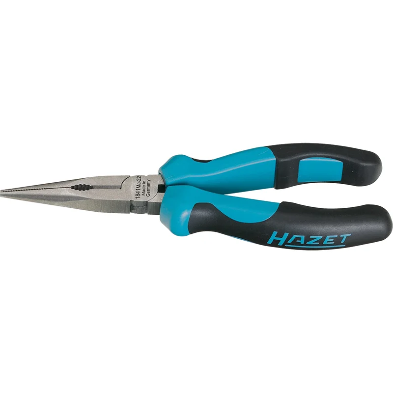 Heavy Duty Locking Pliers for Industrial Use-Hazet 1841MA-11 Snipe Nose Pliers, 145mm