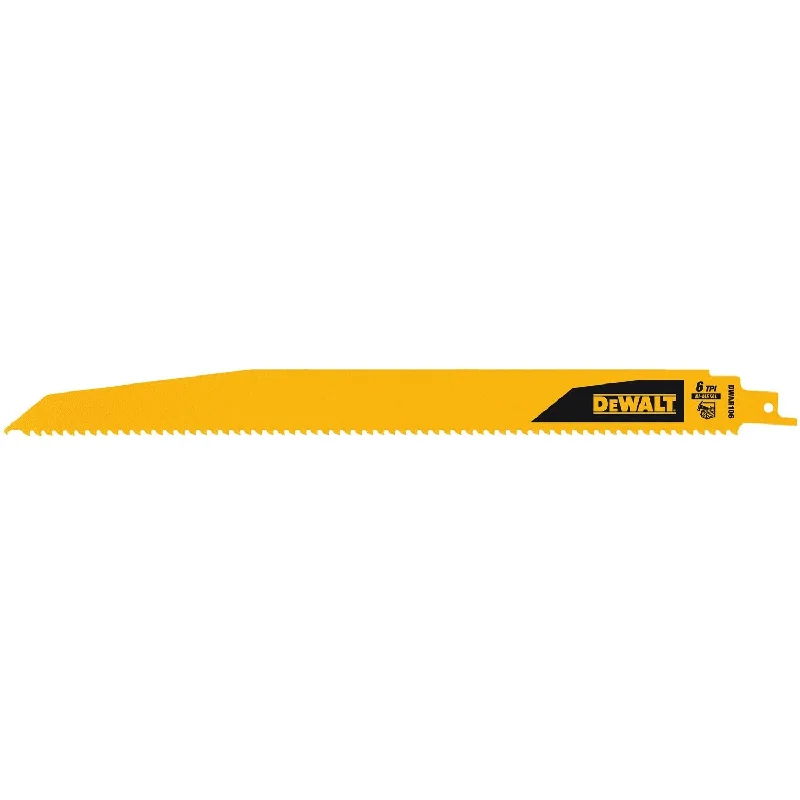 Portable Saw Blades for Handheld Tools-DeWalt DWAR106 12" 6TPI Demo Recip Blade - 5 Pack