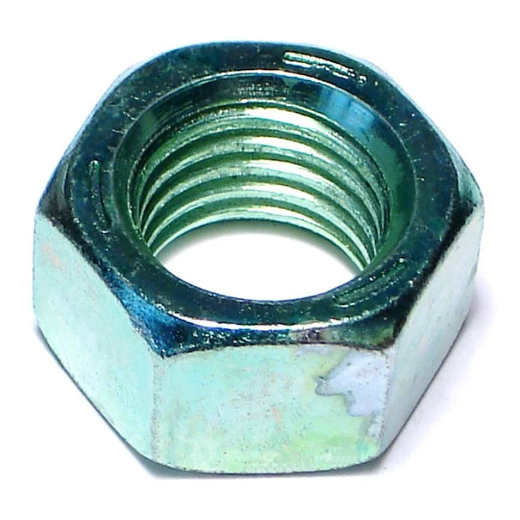 Nuts for Fixing Metal Fittings in Construction-3/4"-10 Green Rinsed Zinc Plated Grade 5 Steel Coarse Thread Hex Nuts