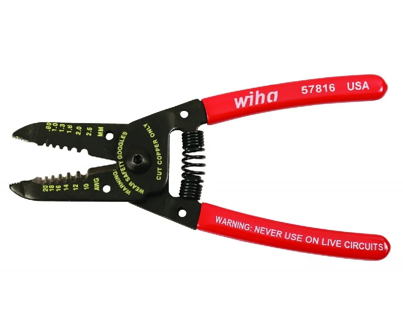 Pipe Cutters for Cutting Large-Diameter Pipes-Wiha Tools 57816 Wire Strippers & Cutters 6.0"