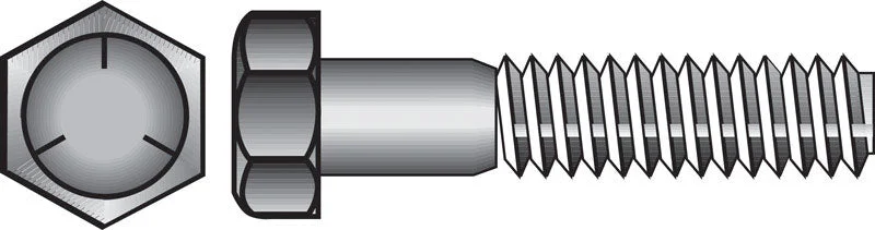 Screws for Mounting Heavy Equipment and Fixtures-HILLMAN 7/16 in. D X 4 in. L Heat Treated Zinc Steel Hex Head Cap Screw 25 pk