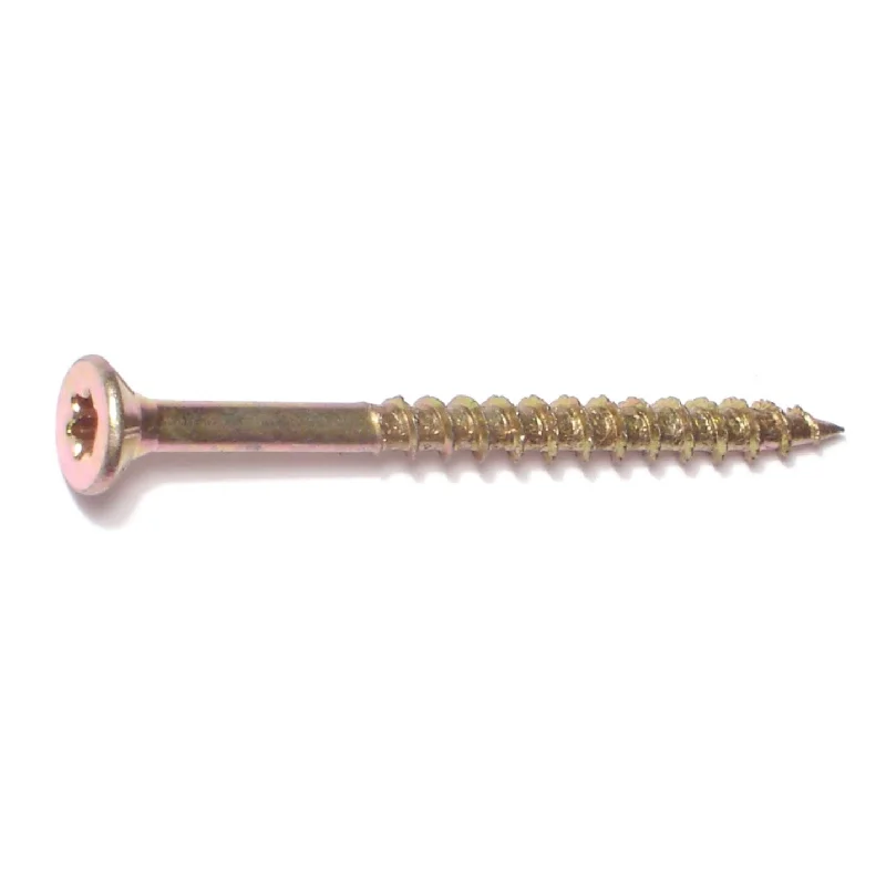 Flat-Head Screws for Even Surface Mounting-#9 x 2-1/4" Zinc Plated Steel Star Drive Nibs Bugle Head Wood Screws