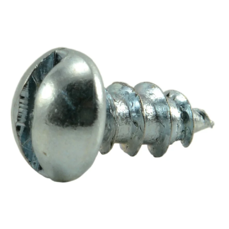 Machine Screws for Electrical Applications-#4 x 1/4" Zinc Plated Steel Slotted Round Head Wood Screws (60 pcs.)