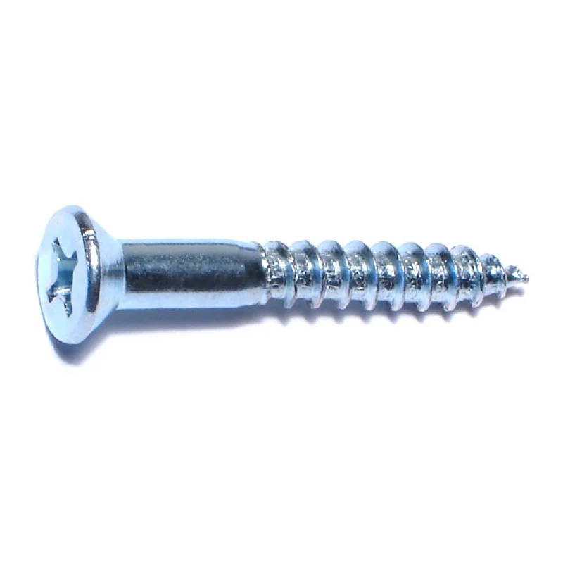 Screws for Joining Thin Metal Sheets-#14 x 1-3/4" Zinc Phillips Flat Head Wood Screws (100 pcs)