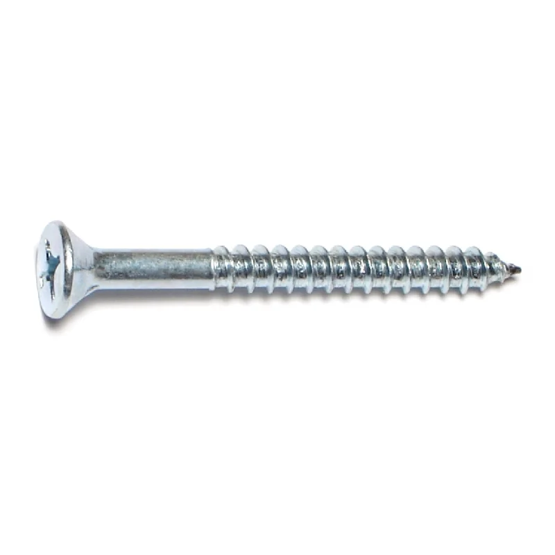 Screws for Electrical Panels and Switchboards-#14 x 2-1/2" Zinc Plated Steel Phillips Flat Head Wood Screws