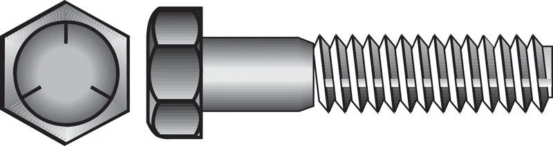 Screws with Recessed Head for Better Control-HILLMAN 5/16 in. D X 1-3/4 in. L Heat Treated Zinc Steel Hex Head Cap Screw 100 pk