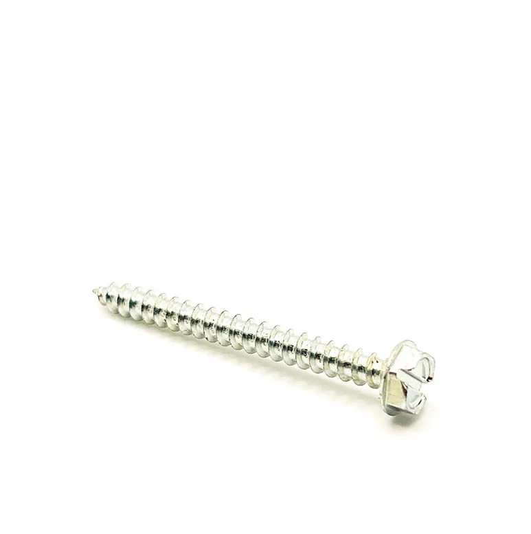 Screws for Securing Roofing Materials-#10 x 2in Slotted Hex Washer Tapping Screw