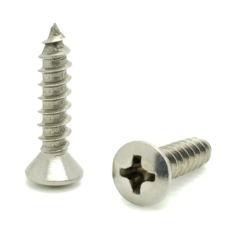 Screws for Framing and Carpentry Work-100 Qty #8 x 5/8" Oval Head 304 Stainless Phillips Head Wood Screws (BCP625)