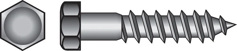 Screws with Hex Socket for High Torque Applications-HILLMAN 5/8 in. X 6 in. L Hex Zinc-Plated Steel Lag Screw 25 pk