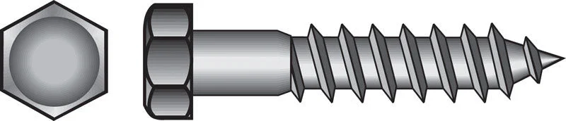 Screws for Electrical Panels and Switchboards-HILLMAN 1/2 in. X 4-1/2 in. L Hex Hot Dipped Galvanized Steel Lag Screw 25 pk