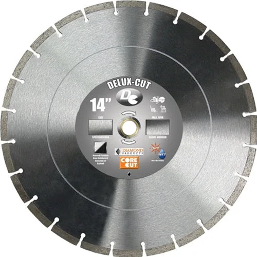 High-Performance Saw Blades for Heavy Machinery-Diamond Products 70499 14" Delux Cut Dry Blade, High Speed(HD14125)