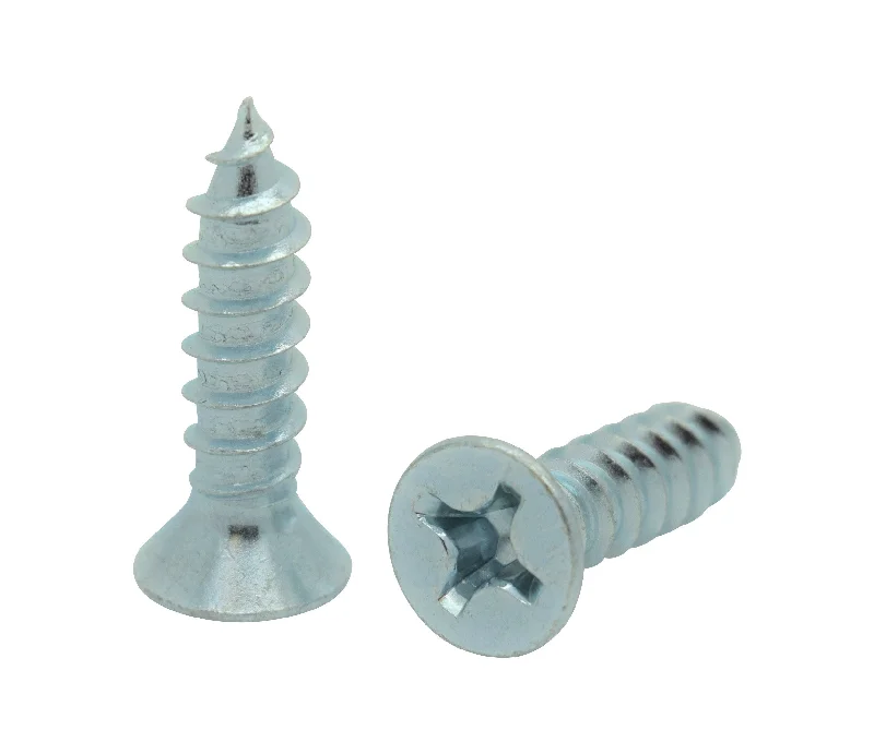 Machine Screws for Precision Work-300 Qty #14 x 1" Flat Head Zinc Coated Phillips Head Wood Screws (BCP130)