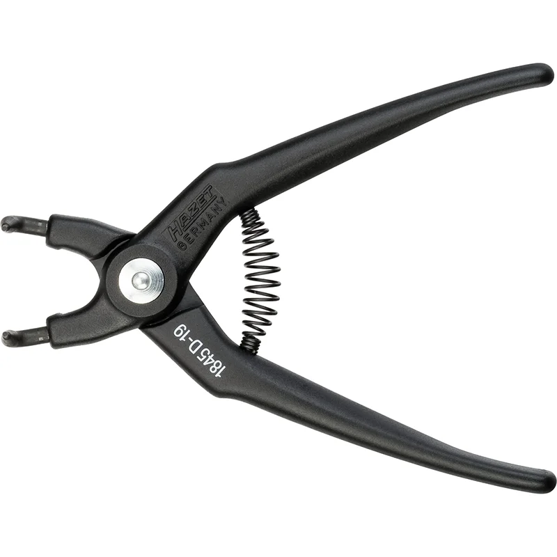 Long Nose Pliers for Reach and Precision-Hazet 1845D-19 Circlip Pliers, Bent Tip, 19 – 60mm