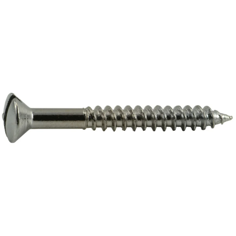 Precision Screws for Fine Assembly Work-#6 x 1-1/4" Steel Slotted Oval Head Wood Screws