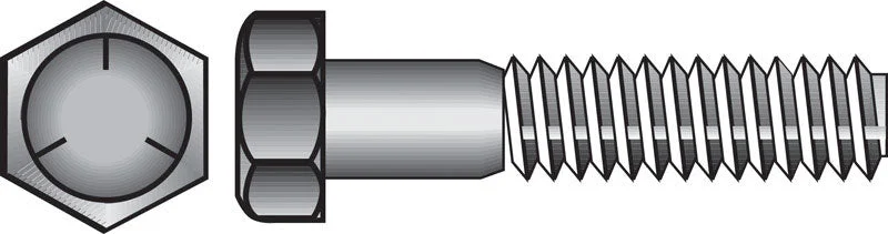 Screws with High-Grade Coating for Durability-HILLMAN 3/8 in. D X 6 in. L Heat Treated Zinc Steel Hex Head Cap Screw 50 pk