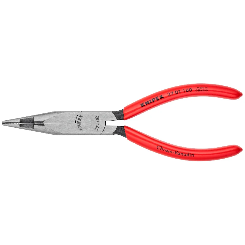 Bent Jaw Pliers for Angled Work-Knipex 27 01 160 6 1/4" Long Nose Center Cutting Pliers-Telephone Style