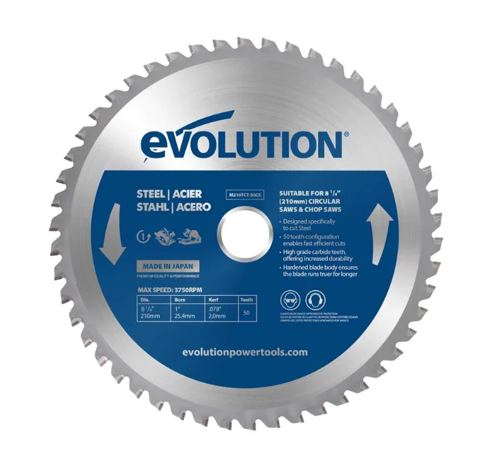 Heavy Duty Circular Saw Blades for Industrial Projects-Evolution 7-1/4" Mild Steel Cutting Blade, 20mm Arbor