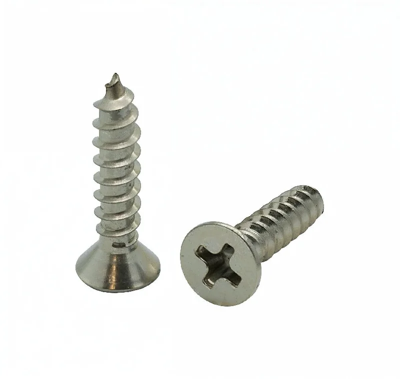 Galvanized Screws for Exterior Applications-200 Qty #8 x 3/4" Flat Head 304 Stainless Phillips Head Wood Screws (BCP45)