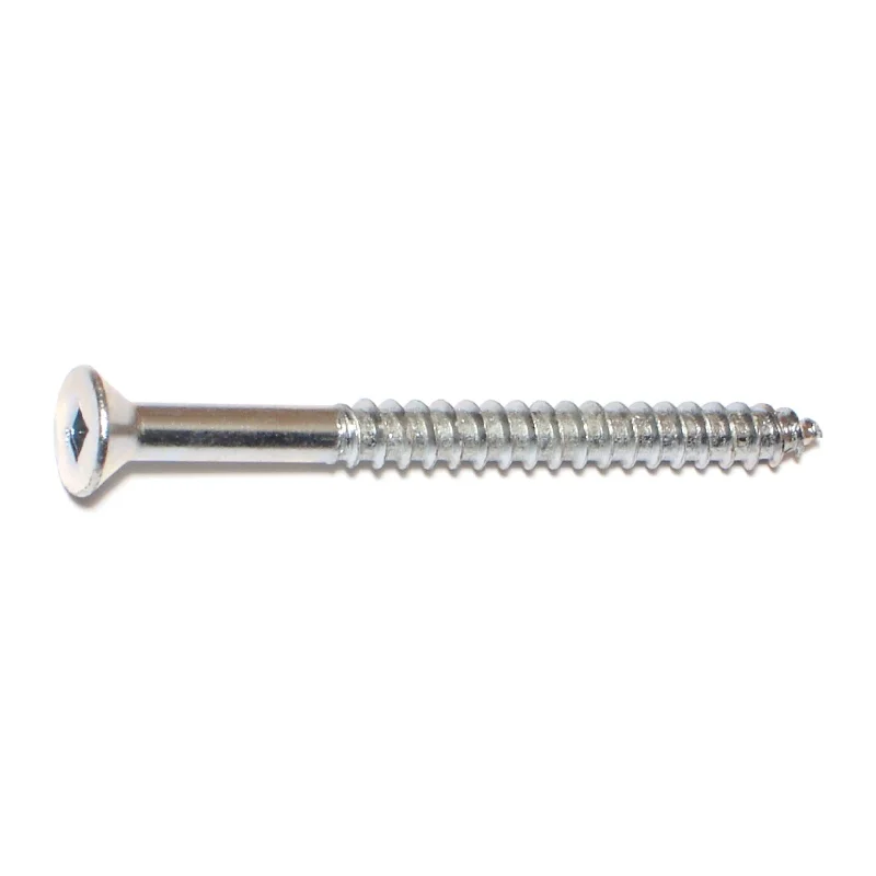 Galvanized Screws for Exterior Applications-#14 x 3" Zinc Square Drive Flat Head Wood Screws (16 pcs.)