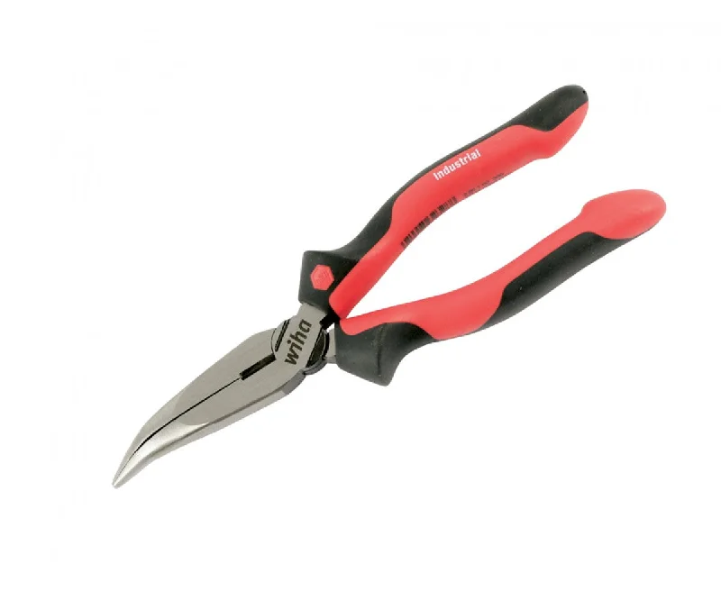 Pliers for Dealing with Delicate Wires-Wiha Tools 30917 8" Industrial SoftGrip Bent Nose Pliers