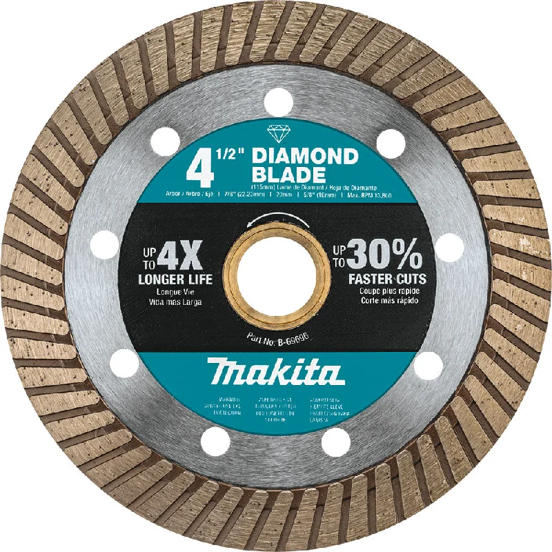 Carbide Tipped Saw Blades for Laminates and MDF-Makita B-69696 4-1/2" Diamond Blade, Turbo, General Purpose