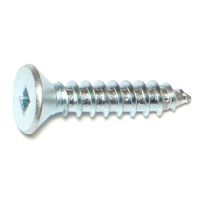 Screws for Industrial Equipment Assembly-#14 x 1-1/4" Zinc Square Drive Flat Head Wood Screws (25 pcs.)