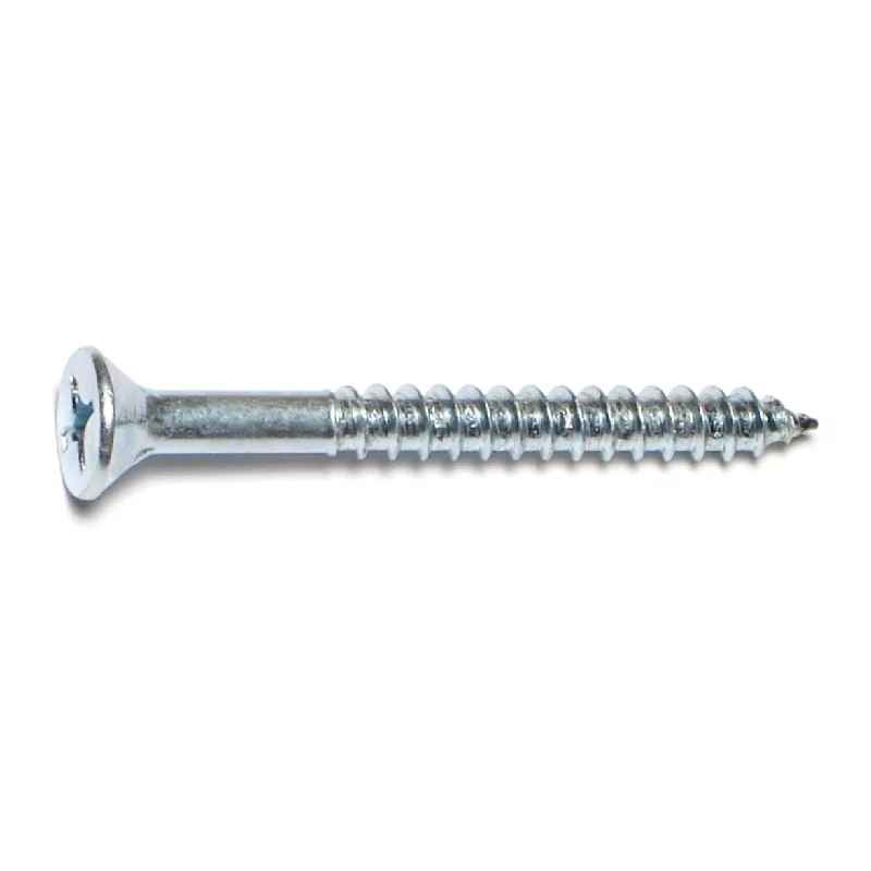 Screws for Mounting TV Brackets and Shelves-#14 x 2-1/2" Zinc Plated Steel Phillips Flat Head Wood Screws