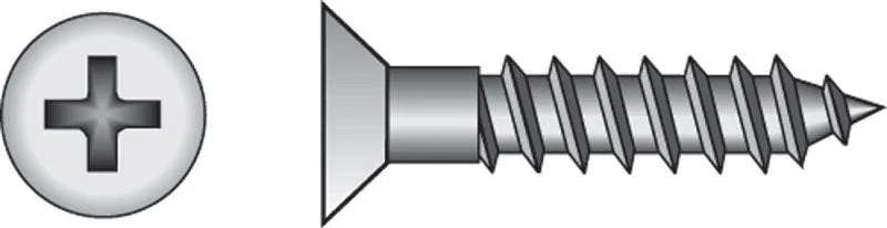 Screws for Tiling and Flooring Work-HILLMAN No. 14 X 3-1/2 in. L Phillips Zinc-Plated Coarse Wood Screws 100 pk