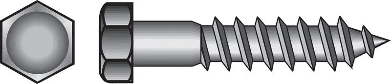 Self-Tapping Screws for Metal and Plastic-HILLMAN 3/8 in. X 1-1/2 in. L Hex Hot Dipped Galvanized Steel Lag Screw 100 pk