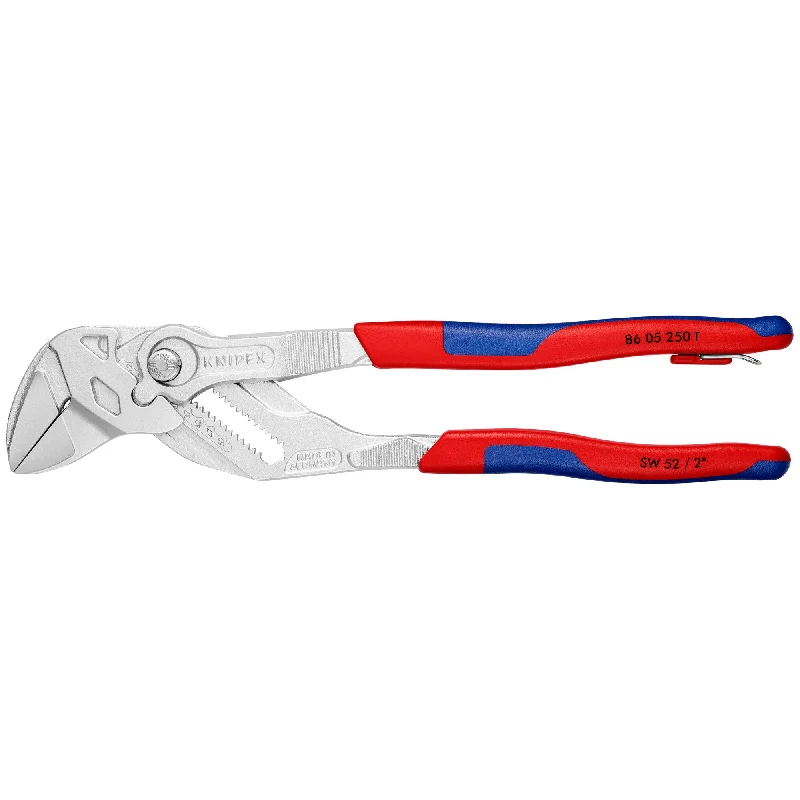 Pliers for Working with Soft and Hard Metals-Knipex 86 05 250 T BKA 10" Pliers Wrench-Tethered Attachment