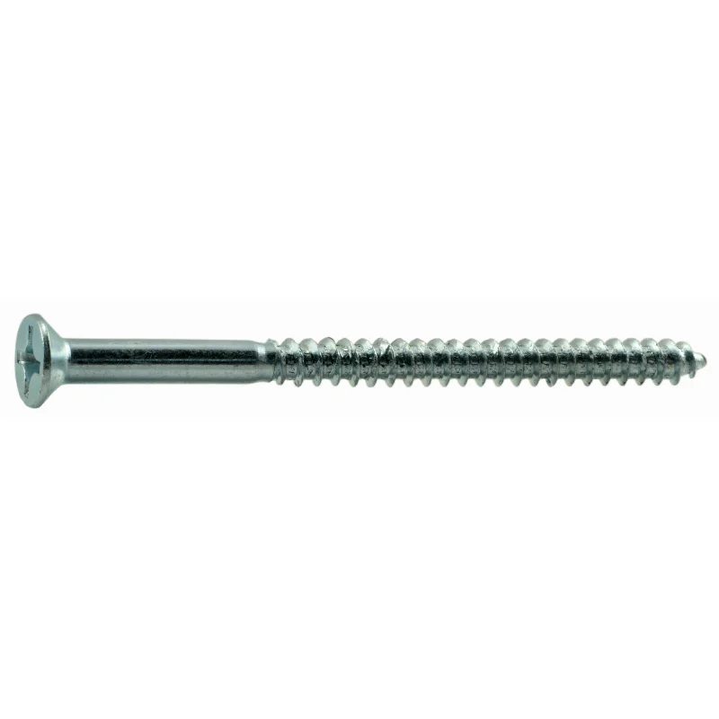 Screws for Automotive Repair and Maintenance-#10 x 3" Zinc Plated Steel Phillips Flat Head Wood Screws