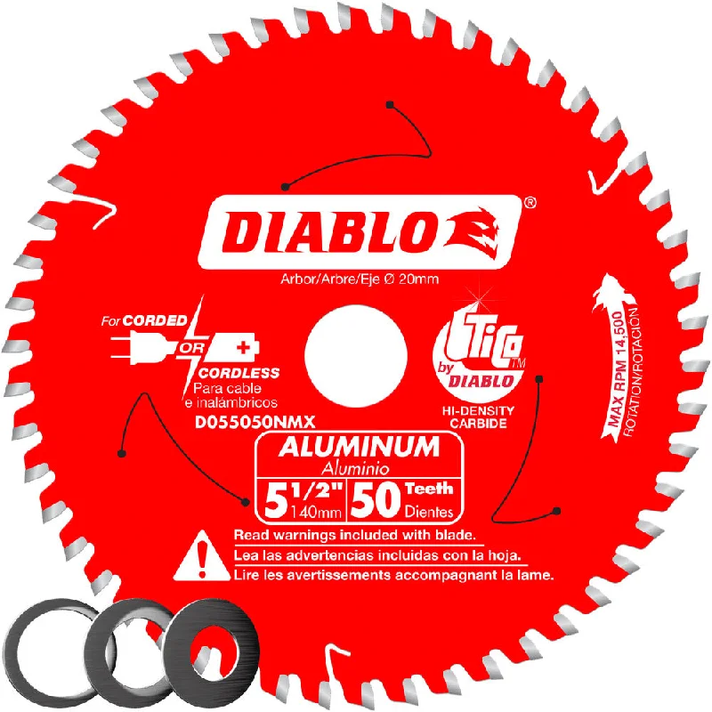 Metal Cutting Saw Blades for Stainless Steel-Diablo D055050NMX 5-1/2" x 50 Tooth Aluminum Cutting Saw Blade