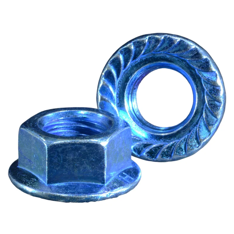 Self-Locking Nuts for Industrial Applications-3/4"-10 Zinc Plated Grade 2 Steel Coarse Thread Hex Flange Nuts