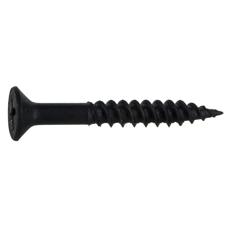 Screws for Electrical Panels and Switchboards-10 x 1-1/4" Black Phosphate Phillips Flat TwinFast Wood Cabinet Screws