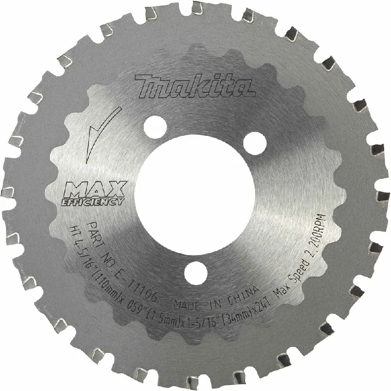 Miter Saw Blades for Accurate Angled Cuts-Makita E-11106 4-5/16" 24T Carbide-Tipped Max Efficiency Cutter Blade, XCS06